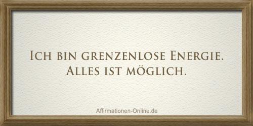 affirmation grenzenlose energie