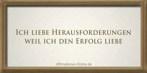 affirmation herausforderung erfolg