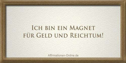 affirmation magnet geld