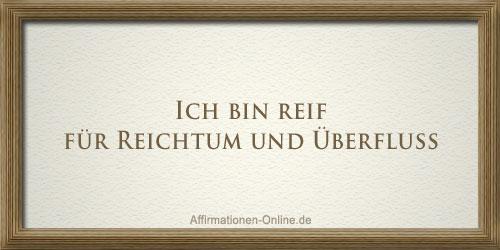 affirmation reif reichtum