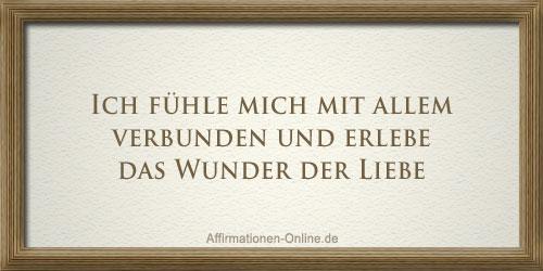 affirmation wunder liebe verbunden