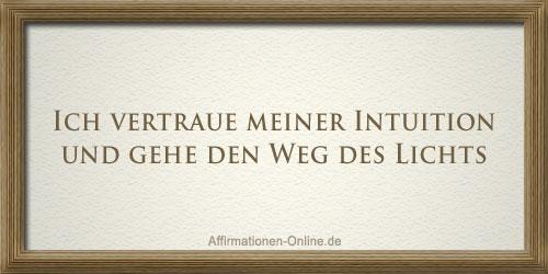 affirmation intuition licht